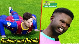 🔥 PES 2021  TOP 10 Realistic  CRAZY Realism and Details 2  Fujimarupes [upl. by Stclair]