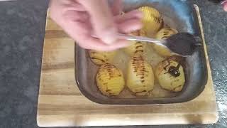 Crispy Bovril Hasselback Potatoes [upl. by Airrej590]