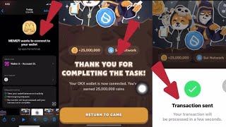 Easy Steps To Connect Your OKX Wallet On MemeFi Mini App [upl. by Mort]