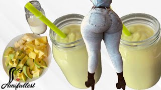 GAIN WEIGHT IN THE RIGHT PLACES WITH THIS SMOOTHIE  gain weight naturally at home [upl. by Annoval]