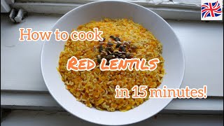 How to cook RED LENTILS in 15 minutes👩‍🍳🌱The Vegan Ballerina [upl. by Kimmie]