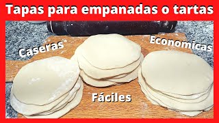 🟢 Masa para TAPAS de EMPANADAS 🥐 o TARTAS Casera y Fácil 👈👈 [upl. by Tillio347]