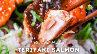 10 minute Teriyaki Salmon Recipe 照り焼きサーモン [upl. by Keraj]