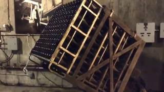 Automated gyroscopic riddling machine at Chandon miniature Napa Valley CA [upl. by Ardried196]