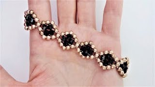 How to make a bracelet in 10 minutes DIY beaded bracelet tutorial [upl. by Esyahc]