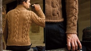 1 Mens Cable Turtleneck Vogue Knitting Winter 201011 [upl. by Michaeline]