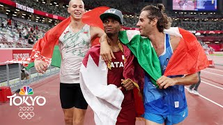 Top high jumpers decide to SHARE gold in instantclassic final  Tokyo Olympics  NBC Sports [upl. by Ardekan821]