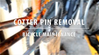 Removing Cotter Pins  Vintage Bicycle Maintenance [upl. by Ecitnirp25]