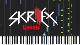 Skrillex  Levels Easy Piano Tutorial ♫ [upl. by Mis]