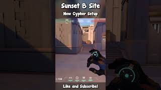 Amazing New Cypher Setup  B Site Sunset Changes valorant lineupsvalorant valorantlineups [upl. by Emixam139]