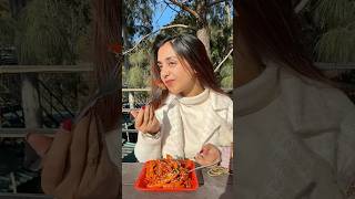 Tasty Chilli Potato 🌶️ and Starbucks 🤤😍 shorts trendingshorts food comedy meghachaube [upl. by Dirrej]