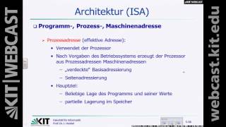 06 Datentypen Speicheradressierung Befehlssatz Befehlsformate Adressierungsarten [upl. by Atirak]