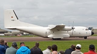 Transall C160D German Air Force special Livery 5115 departure RIAT 2012 AirShow [upl. by Ardnasak]