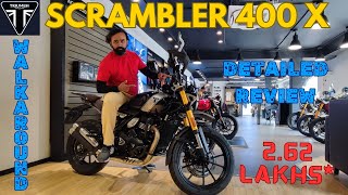 The Best Scrambler in India Triumph Scrambler 400 X Review  Full Walkaround [upl. by Eiramannod]