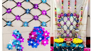 Ganapati decoration idea at homezero budget Ganapati decoration ganapati backdrop decoration idea [upl. by Pape414]