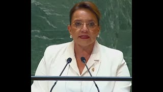 Discurso en la ONU presidenta de Honduras Xiomara Castro 2024 [upl. by Koosis494]