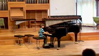 Mozart K545 1st movement “Allegro” played by 8yearold Paz Louis [upl. by Pozzy]