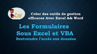 Tuto Excel  Restreindre la saisie de données aux formulaires [upl. by Browne]