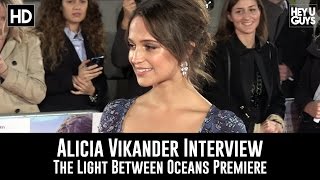 Alicia Vikander Interview  The Light Between Oceans Premiere [upl. by Hubbard]