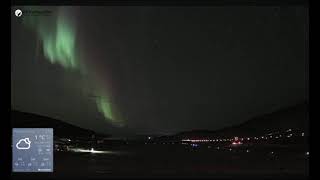 Aurora—Kangerlussuaq Airport 10042401 2x speed playback [upl. by Hareenum]