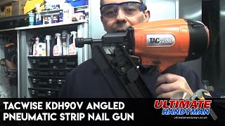 Tacwise KDH90V angled pneumatic strip nail gun [upl. by Eibor]