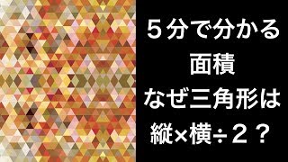 【５分で分かる三角形の公式】なぜ三角形の面積は最後に２で割るの？ [upl. by Goody]