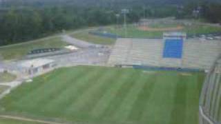 High above the James F Byrnes High School Stadium in the Duncan Fire Department Ladder truck [upl. by Llireva]