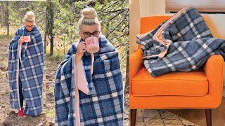 How to sew the EASIEST BLANKET EVER [upl. by Erihppas]