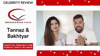 Countrywide Visas  Celebrity Review  Tannaz amp Bakhtyar Irani  Canada PR Visa Consultants In Delhi [upl. by Adyaj]