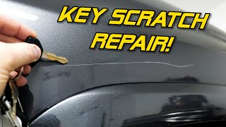 Repairing a Deep SCRATCH in Car Paint  DIY Key Scratch Fix [upl. by Eirollam591]