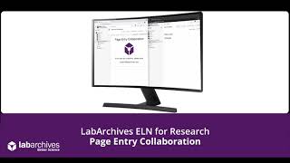 ELN for Research  Page Entry Collaboration [upl. by Lovmilla]