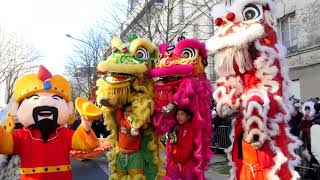 Le grand défilé du Nouvel An chinois 2018  Paris 13ème [upl. by Nhojleahcim]