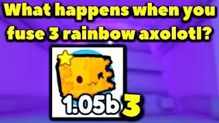 What happens when you fuse 3 rainbow axolotl Roblox Pet Simulator X  TRADE PLAZA [upl. by Eigger]