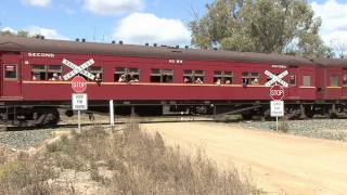 Australian Steam Trains T356 and R761 lead a shuttle from Barnes [upl. by Notfilc288]