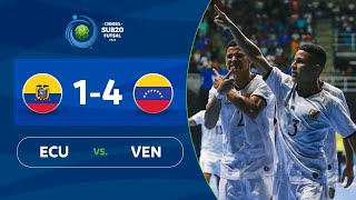 ECUADOR vs VENEZUELA 14  RESUMEN  CONMEBOL SUB20 FUTSAL 2022 [upl. by Ahsa]