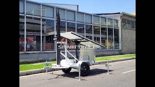 Trailer o remolque para telecomunicaciones o monitoreo alimentado con energia solar [upl. by Osborne775]