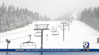 Ski resort staff working to prepare for ski season [upl. by Kelby118]