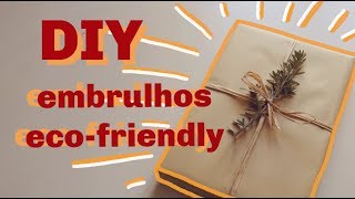 SÉRIE DE NATAL 10  DIY de Embrulhos EcoFriendly [upl. by Onitsirc]