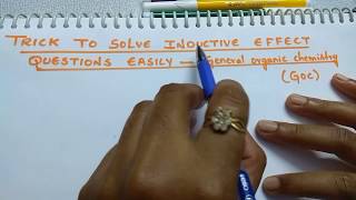 Trick to solve Inductive Effect questions easily  General organic chemistry  GOC [upl. by Dorry]