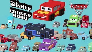 DISNEY CARS 3 CROSSY ROAD ALL CHARACTERS UNLOCKED LIGHTNING JACKSON DR DAMAGE MATER CRUZ [upl. by Budding]