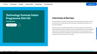 BARCLAYS SUMMER INTERN 2024 [upl. by Adnahsed]