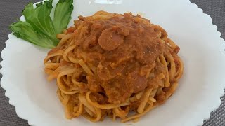 FILIPINO SPAGHETTI RECIPE  How to make Spaghetti Ala Jollibee [upl. by Ahtilat756]