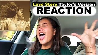 My RAW REACTION to TAYLOR SWIFT LOVE STORY RE RECORDED version [upl. by Adnawahs177]