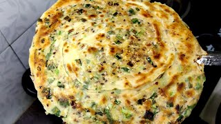 Spring Onion Paratha  Lunchbox Recipe  Flaky Layered Paratha Recipe  Onion Paratha paratharecipe [upl. by Eleonora]