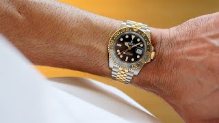 4K 2023 Rolex GMT MasterII 126713GRNR TwoTone Handson Review and Wrist Shots  Hafiz J Mehmood [upl. by Buchalter]