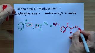 Benzoic Acid  Methylamine   Amide Reaction [upl. by Housen968]