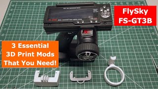 RC Info FlySky FSGT3B  3 Essential 3D Print Mods That You Need [upl. by Oah261]