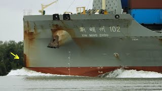 New Chinese Ship Already Rusting at 180Degree Turn  4K Shipspotting [upl. by Rizzo167]