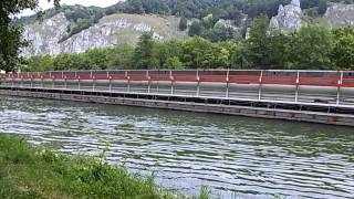 190 Meter Frachtschiff im Main Donau Kanal bei Kelheim [upl. by Ettennil]