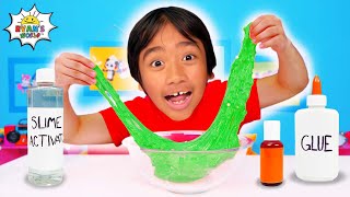 Fun Slime Challenges with Ryan DIY Slime Experiments [upl. by Jonie698]